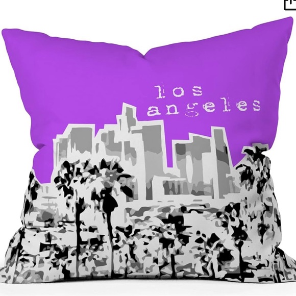 Los Angeles, California Accent Pillow, purple, Deny Designs, Like New - Picture 1 of 9